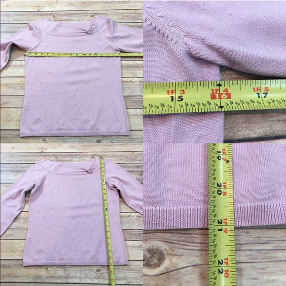 SOLD Sz Small Ann Taylor 3/4 Sleeve Silk Sweater - Picture 2 of 8